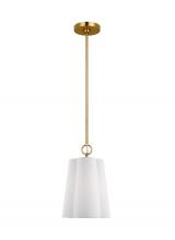 Visual Comfort & Co. Studio Collection KSP1071BBS - Bronte Transitional 1-Light Indoor Dimmable Small Hanging Shade Ceiling Hanging Chandelier Light