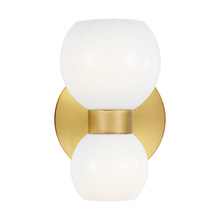 Visual Comfort & Co. Studio Collection KSW1022BBSMG - Londyn modern indoor dimmable single sconce wall fixture in a burnished brass finish with milk white