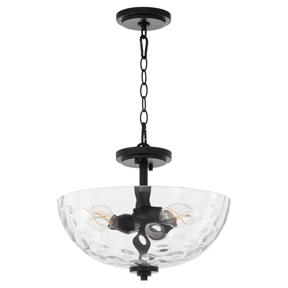 ADAMS 15" CLEAR/HAMMERED DUAL MOUNT - MB