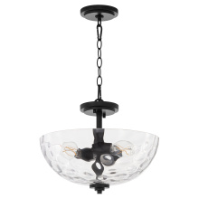 Quorum 2800-15-259 - ADAMS 15" CLEAR/HAMMERED DUAL MOUNT - MB