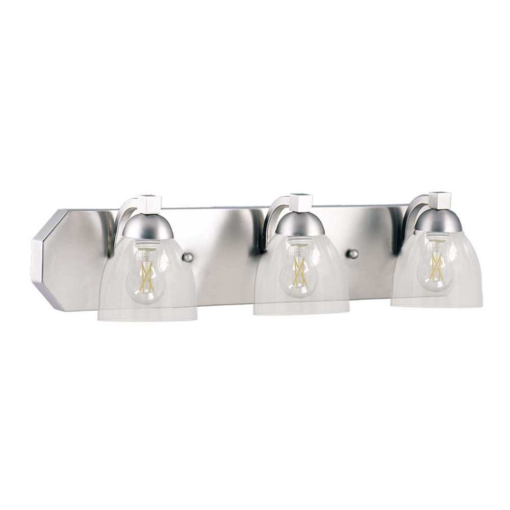 Special Order 3-Light Contemporary Vanity - NK Clear Glass