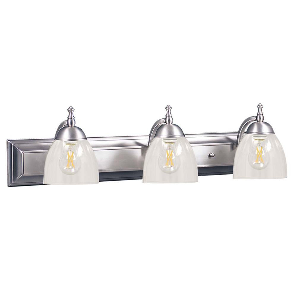 Dallas 3-Light Clear Vanity - NK
