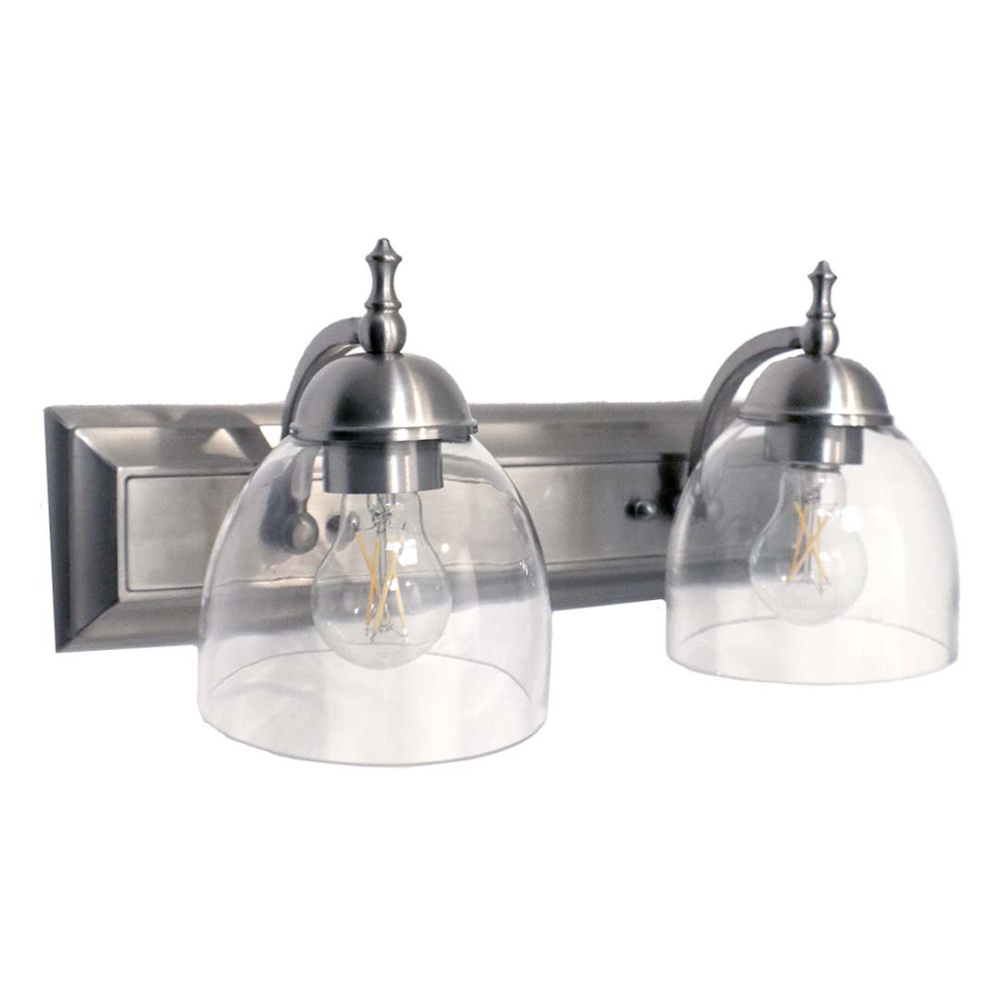 Dallas 2-Light Clear Vanity - NK