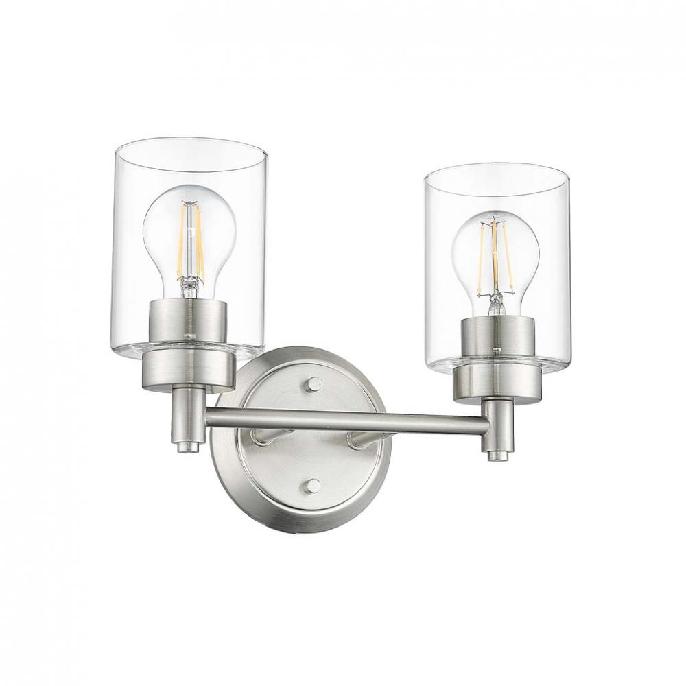 Mincio 2-Light Clear Glass Vanity - NK