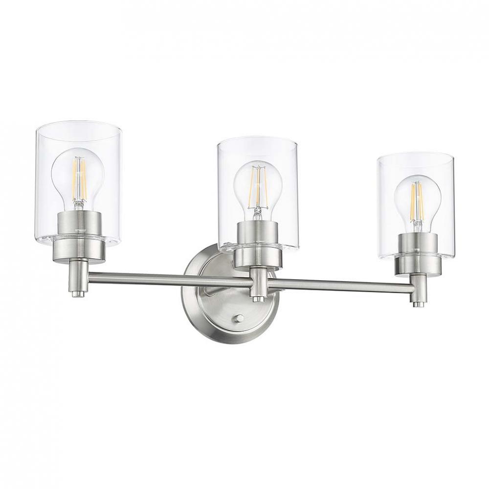 Mincio 3-Light Clear Glass Vanity - NK