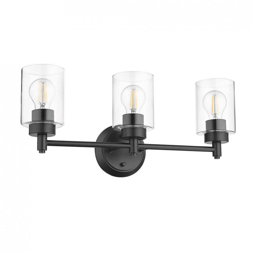 Mincio 3-Light Clear Glass Vanity - MB