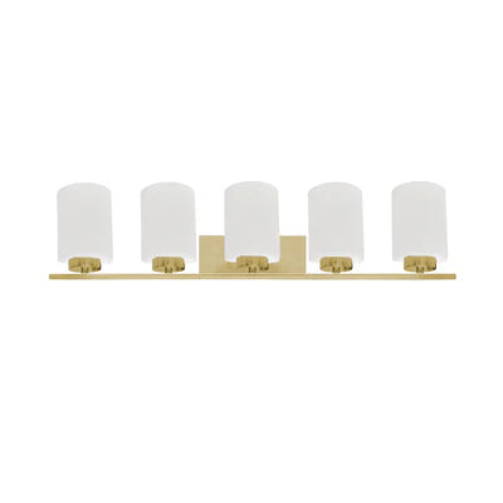 5-Light White Glass Vanity - CG