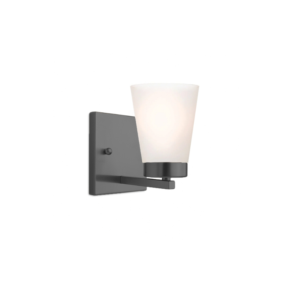 Aria 1-Light Frosted Cone Glass Sconce/Vanity - MB