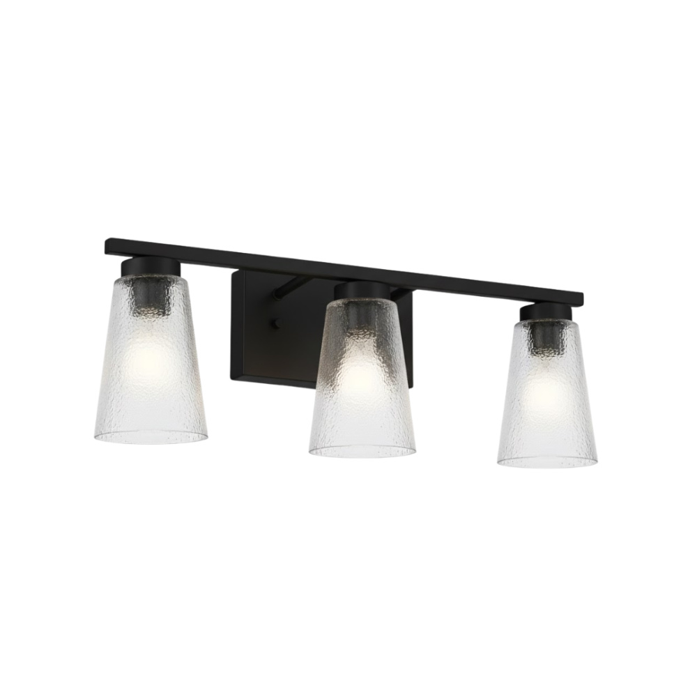 Aria 3-Light Frosted Cone Glass Vanity - MB
