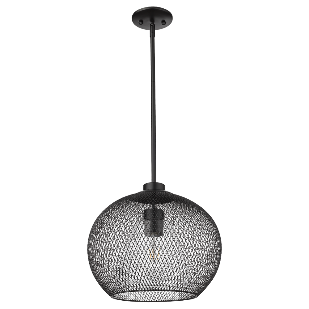 Vivio Florence 1-Light Metal and Mesh Globe Pendant - NK E26