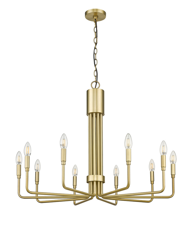 Vivio Alph 10-Light Flat Bottom Chandelier - MG(E12)