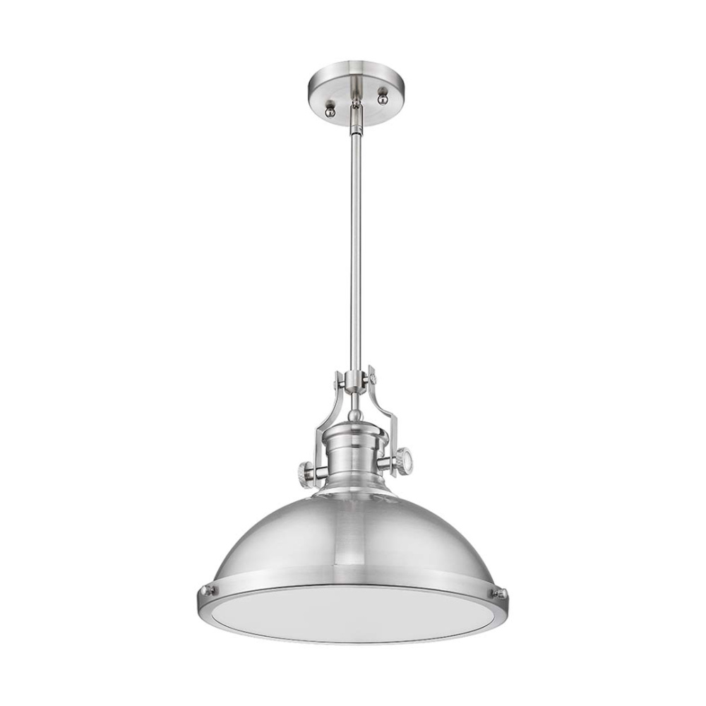 Vivio Alix 1-Light Large Metal Shade Pendant - Brushed Nickel