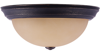 Laredo- 13' 2-Light Tea Stained Ceiling Dome - RB