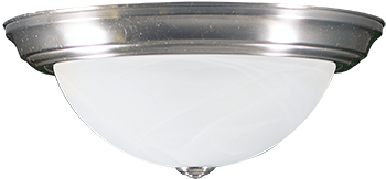 Laredo 2-Light White Glass Ceiling Dome - NK
