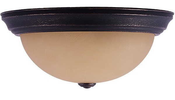 Laredo- 3-Light Tea Stained Ceiling Dome - RB
