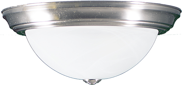 Laredo- 3-Light White Glass Ceiling Dome - NK