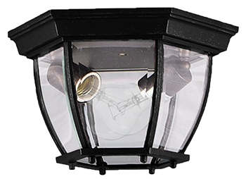 2-Light Open Bottom Front Porch Ceiling Mount - MB