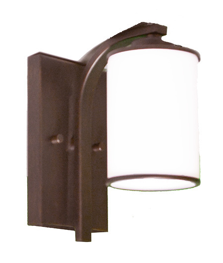 Lexington 1 - Light White Glass - Sconce - Rubbed Bronze