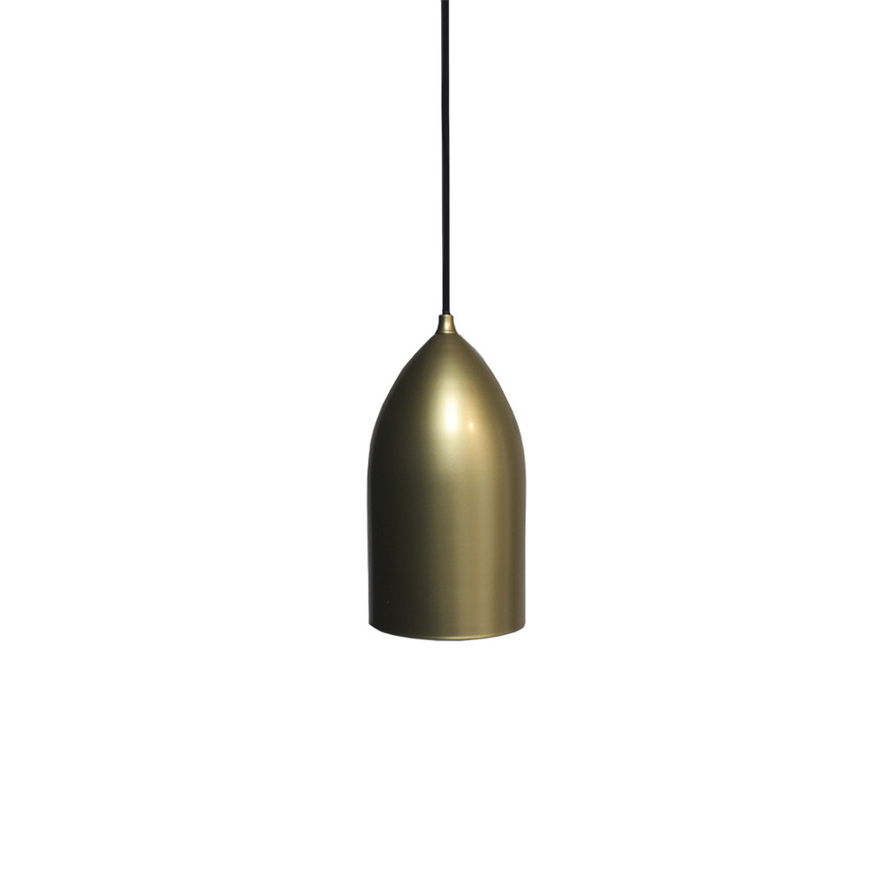 The Bullet 1-Light Large Metal Shade Bullet Pendant - CG/SV