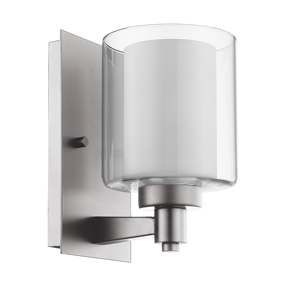Sonora Wall Sconce/Vanity - NK Clear & White Glass