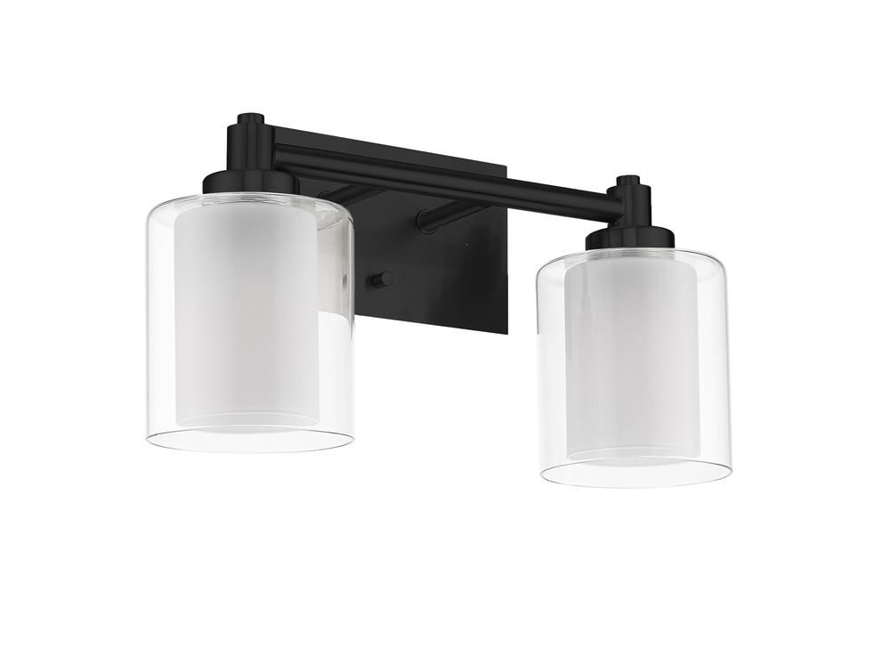 Sonora Wall Sconce/Vanity - MB Clear & White Glass