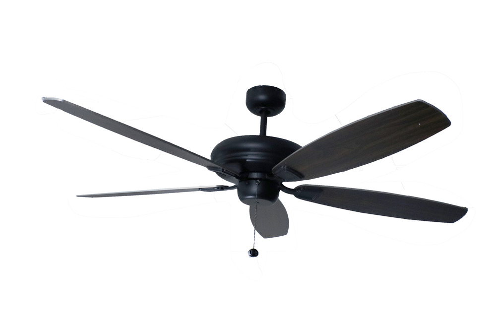 5-Blade 56" Upgrade Fan - MB Matte Black/Walnut Blades