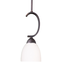 HOMEnhancements 16608 - Victoria 1-Light Mini Pendant - RB White Glass Included