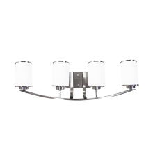 HOMEnhancements 15939 - Lexington 4-Light White Glass Vanity - NK