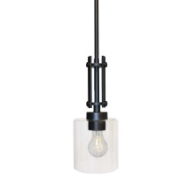HOMEnhancements 19722 - Paris 1-Light Mini Pendant - MB Clear Cylinder Glass