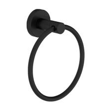 HOMEnhancements 20202 - Modern Round Towel Ring - Matte Black
