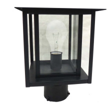 HOMEnhancements 20616 - Nuit Post Top Coach Light - Matte Black - Clear Glass