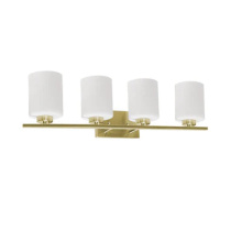 HOMEnhancements 21759 - 4-Light White Glass Vanity - CG