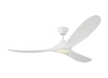HOMEnhancements 21897 - Malibu 3-Blade 60" Wood Blade Fan - WH - White Blades