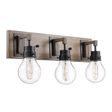 HOMEnhancements 70115 - Vivio Roxton 3-Light Vanity - MB with Wood Style Accents