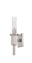 HOMEnhancements 70328 - Vivio Roma 1-Light Clear Tube Glass Sconce - NK T10 8.5W LED 4K Lamps Included