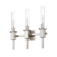 HOMEnhancements 70331 - Vivio Roma 3-Light Clear Tube Glass Vanity - NK T10 8.5W LED 4K Lamps Included