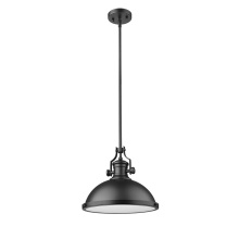 HOMEnhancements 70043 - Vivio Alix 1-Light Large Metal Shade Pendant - Matte Black