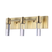 HOMEnhancements 70295 - Vivio Soffi LED Rectangle Vanity - Matte Gold Seeded Glass 15W 4000K