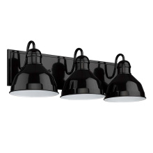 HOMEnhancements 70421 - Vivio Gia 3-Light Vanity - Glossy Black