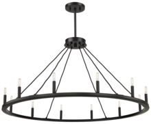 HOMEnhancements 20673 - 12 Light 48" Big Ring Single Tier Chandelier - MB, MG, NK T6-27K Lamps Included