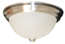HOMEnhancements 14316 - Laredo - 1-Light White Glass Ceiling Dome - NK