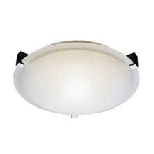 HOMEnhancements 20571 - 3-Light 3 Square Tab Ceiling Mount - RB White Glass