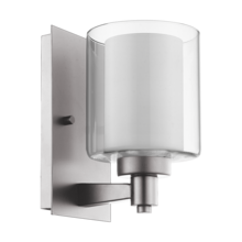 HOMEnhancements 18758 - Sonora Wall Sconce/Vanity - NK Clear & White Glass
