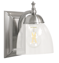 HOMEnhancements 19815 - Dallas 1 Light Clear Glass Vanity/Sconce - NK