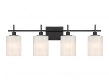 Savoy House Meridian M80085MBK - 4-Light Bathroom Vanity Light in Matte Black