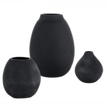 Uttermost 18068 - Uttermost Hearth Matte Black Vases, Set/3