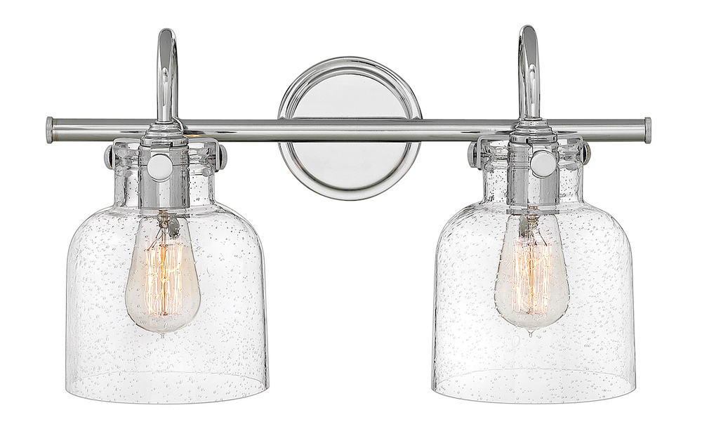 Small Cylinder Glass Two Light Vanity
