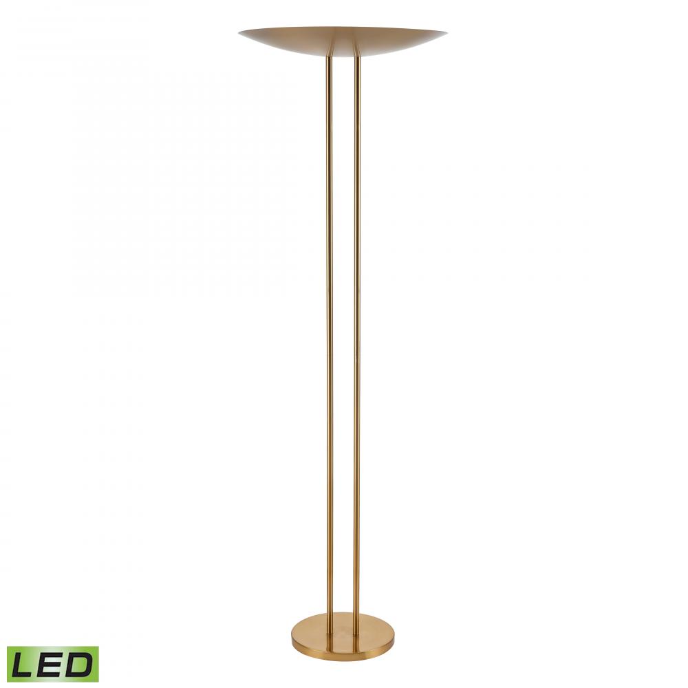 Marston 72'' High 2-Light Floor Lamp - Aged Brass - Includes LED Bulb