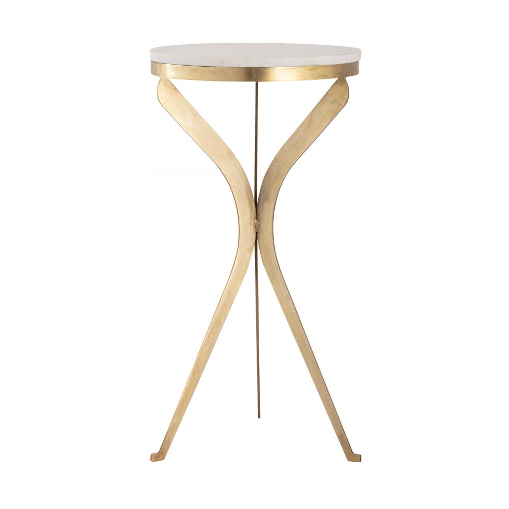 Rowe Accent Table - Aged Brass
