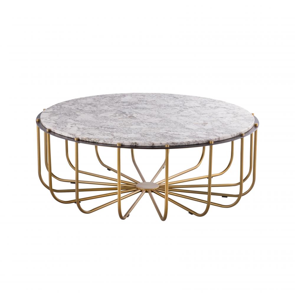 Demille Coffee Table - Satin Brass